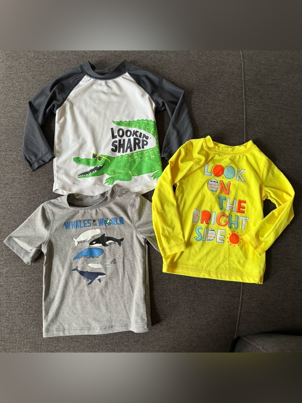 Baby Boy Bundle 18M Rashguard 3PC Set Lot  Long Short Sleeve Graphic Beach